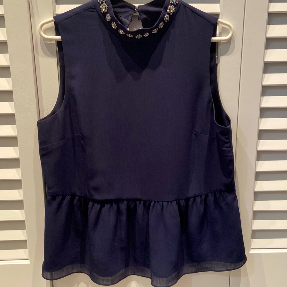 J.Crew jewel-collared blouse